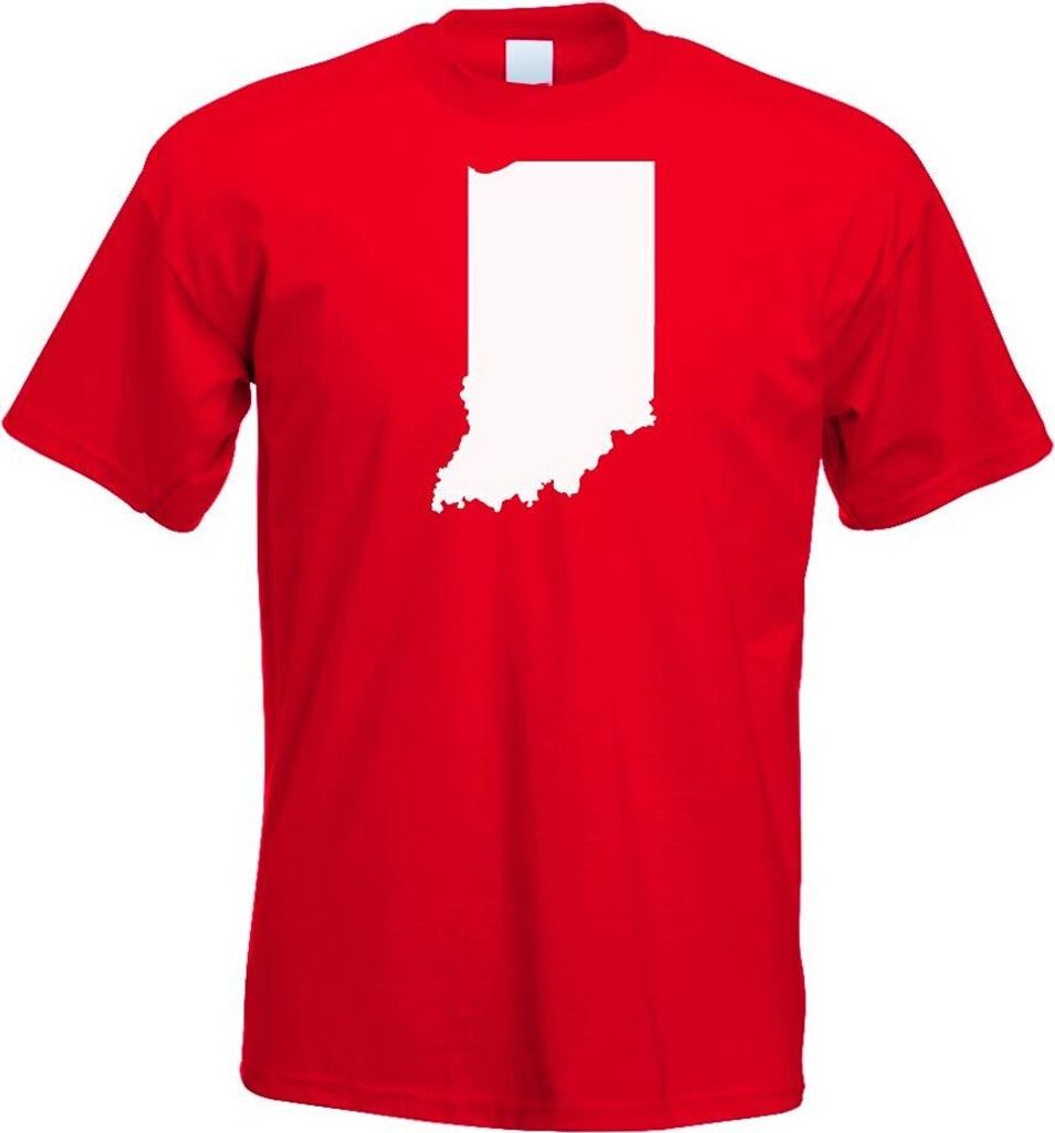 Kiwistar - T-Shirt - rot - USA - Indiana Indianapolis Herren Funshirt Bedruckt Design Sprüche Spruch Motive - mit Motiv Bedruckt - Funshirt Design...