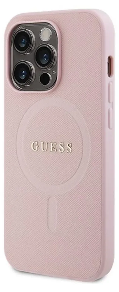 Custodia Guess iPhone 14 Pro Rosa MagSafe Saffiano - Originale
