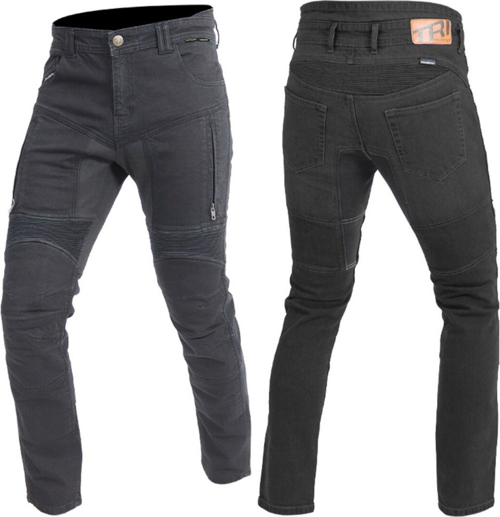 Trilobite Parado Black Monolayer Slim Motorrad Jeans, schwarz, 42/30