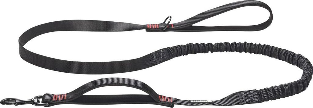 Beeztees Hundeleine Parinca Premium elastisch schwarz, Maße: 180 cm / 25 mm