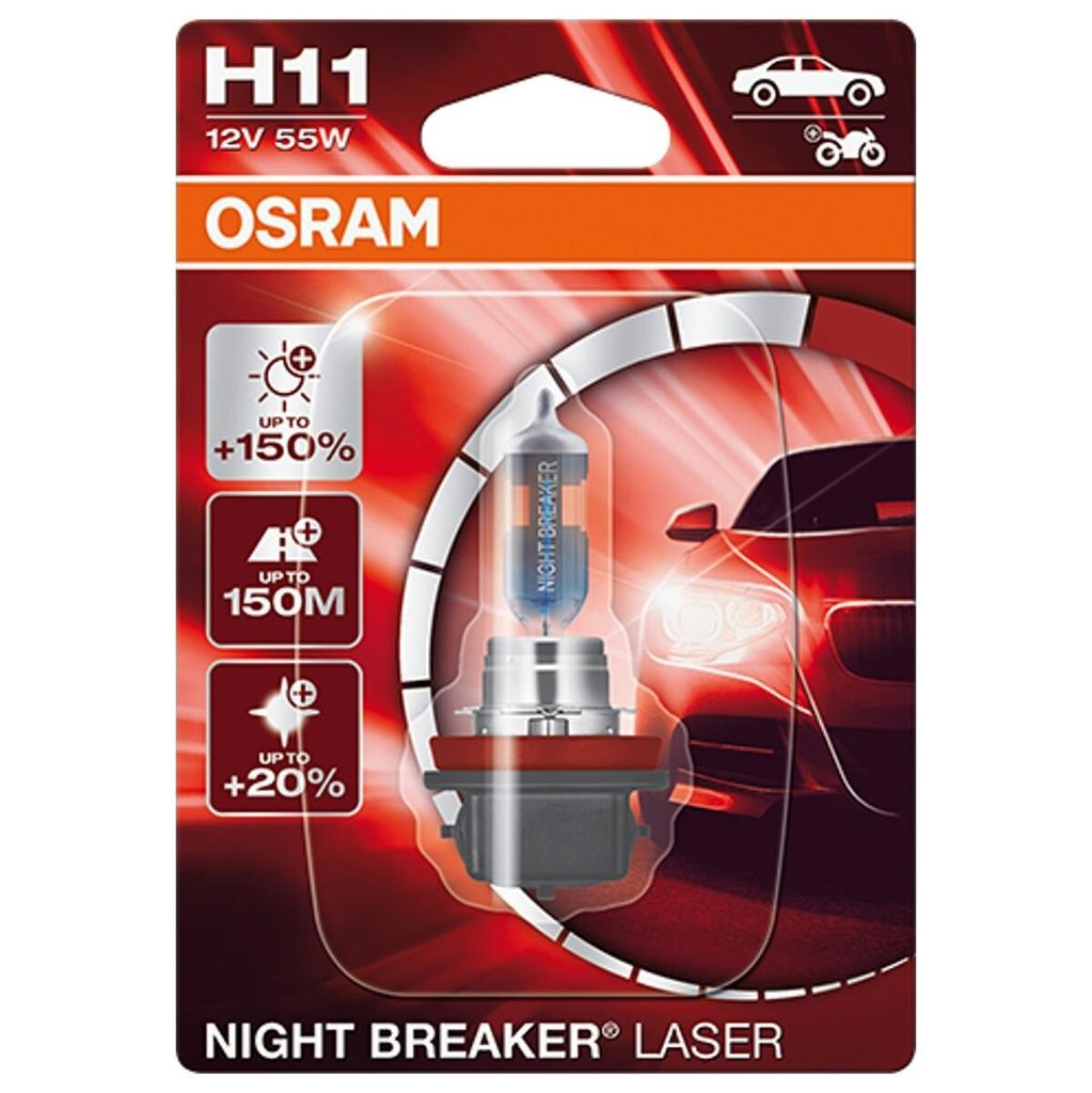 Osram Night Breaker Laser, 62 W, 12 V, H11, Halogen, 1 Produktbild 