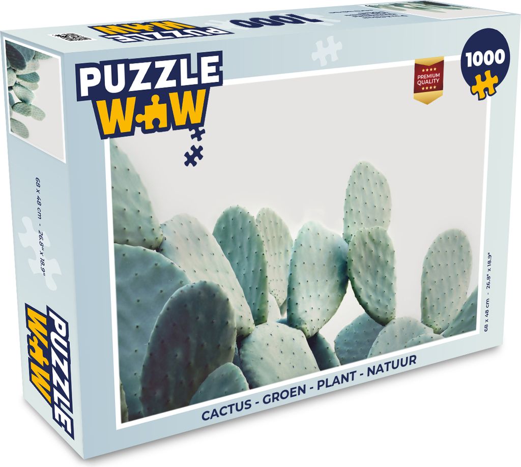 MuchoWow Puzzle 1000 Teile Kaktus - Grün - Pflanze - Natur - Erwachsene - Rätsel