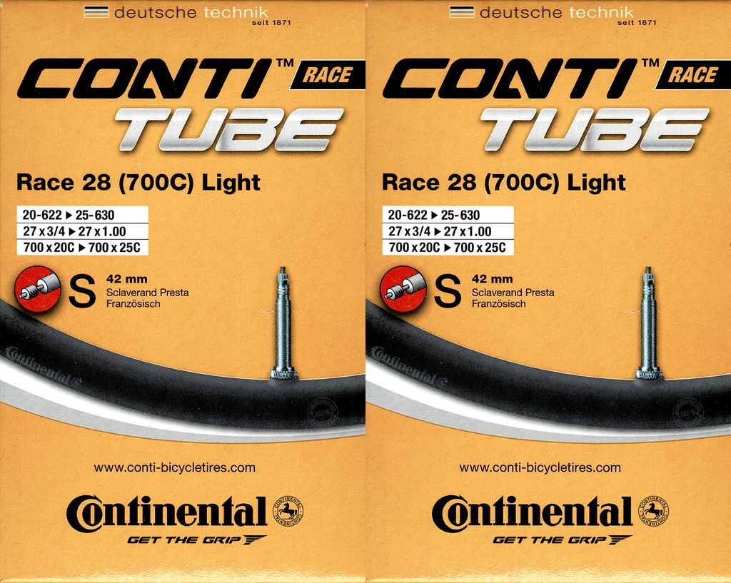 2x Continental Race 28 Light (700C) Schlauch 28 Zoll SV Produktbild 
