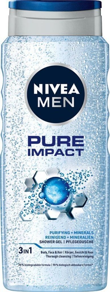 Nivea - Men Pure Impact Shower gel 500ml Image du produit 