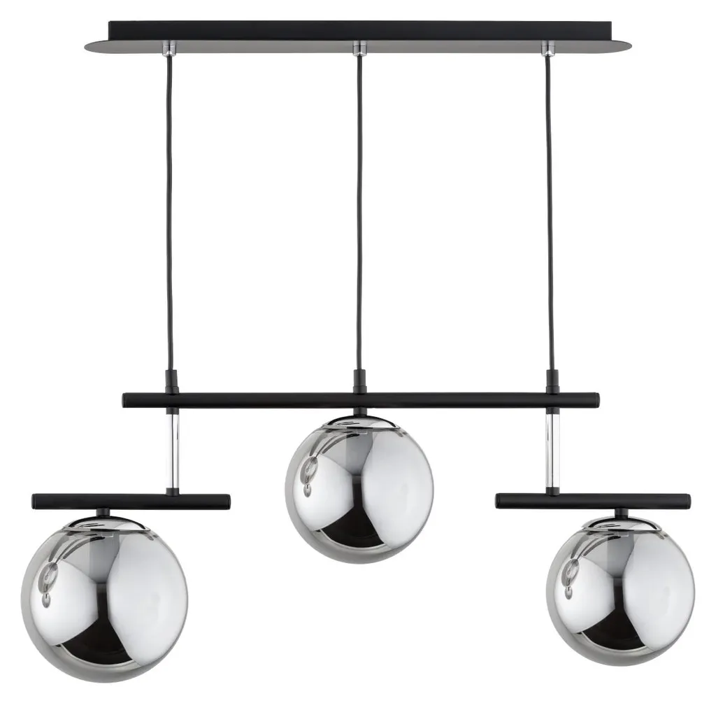 Suspension de Table à Manger MOHITO Noire 3 Lumières - Lustre Salon