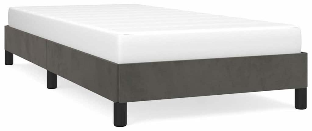 vidaXL Bettgestell ohne Matratze Dunkelgrau 90x200 cm Samt Produktbild 
