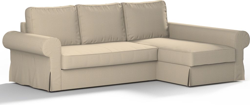 Dekoria Bezug für Backabro Bettsofa / Recamiere, beige, Bezug für Bettsofa Backabro mit Recamiere