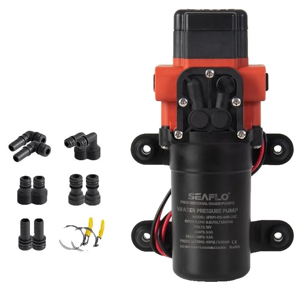 Pompe de pression marine 40 PSI avec raccordement automatique 12V