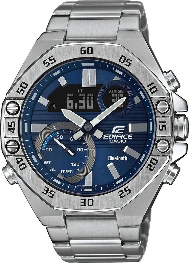 Edifice Herrenuhr, silberfarben, Casio-ECB-10D-2AEF Produktbild 
