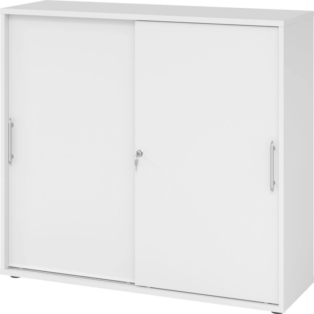 bümö Schiebetürenschrank office - 3 Ordnerhöhen - Griff: Produktbild 