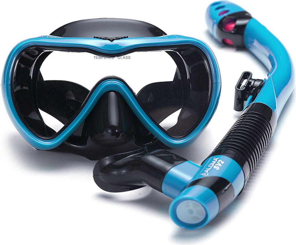 Auslaufsicheres Schnorchel-Set Antibeschlag-Schwimmschnorchelbrille Brille mit leichtem Atemtrockenschnorchelrohr zum Schnorcheln Schwimmen Tauchen