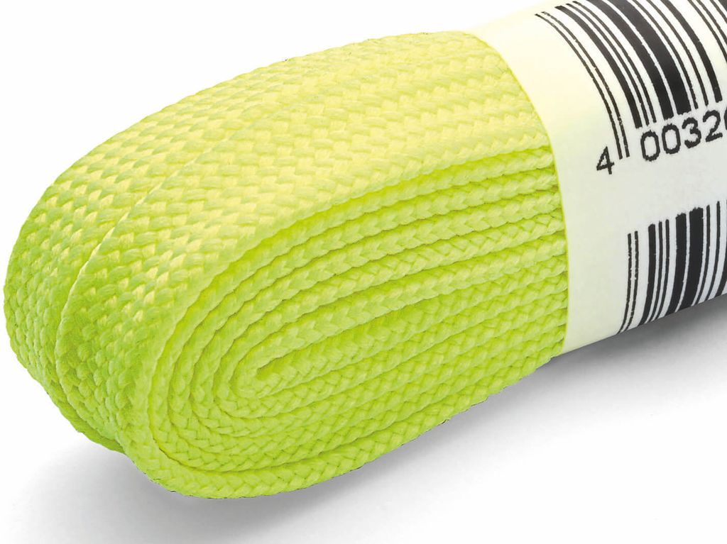 RINGELSPITZ - Neonsenkel flach - 130 cm, neongelb