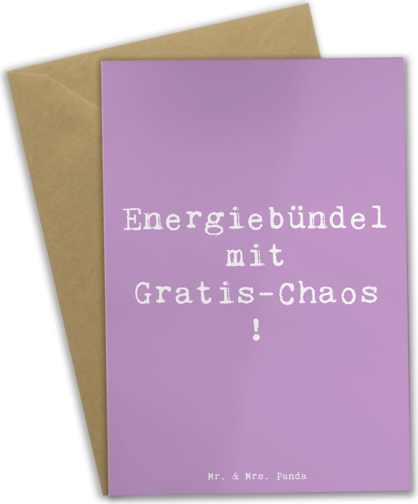 Mr. & Mrs. Panda Grußkarte Spruch Kinder Energiebündel - Produktbild 