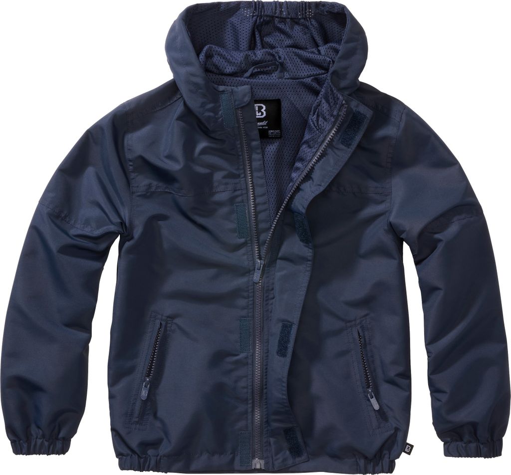 Brandit Kinder Sommer Frontzip Windjacke Größe 146/152 Farbe Navy