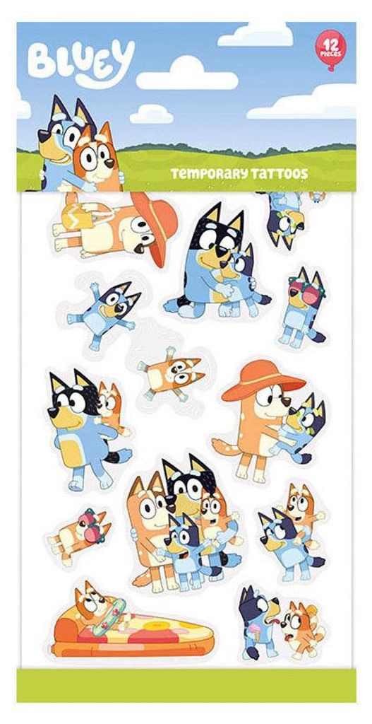 Temporäre Tattoos für Kinder mit Bluey Motiven, Produktbild 