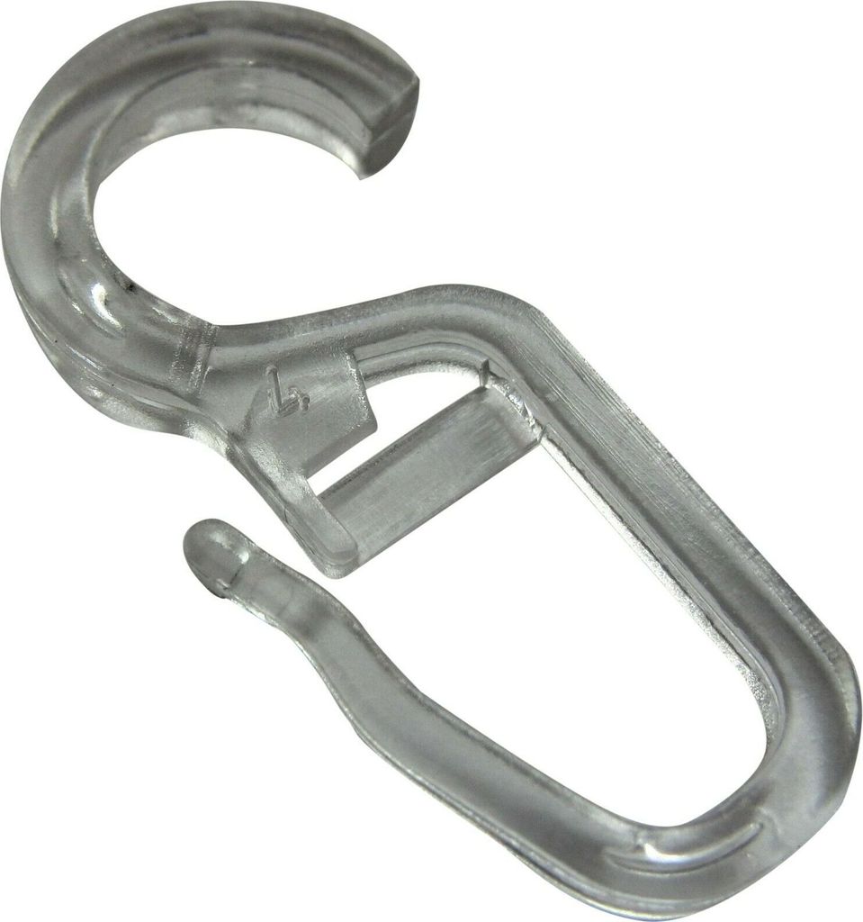 rewagi 50 Stück Gardinenhaken,Faltengleiter- Öse 12mm transparent