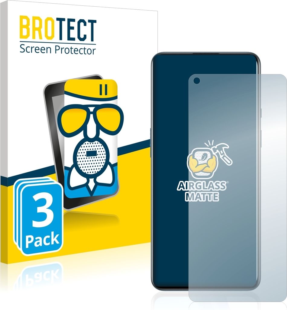 3x BROTECT Entspiegelungs Schutzglas für OnePlus 9 Schutzfolie Panzer Folie Glas Display Schutz matt