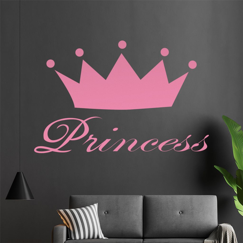 Princess Wandtattoo in 6 Größen - Wandaufkleber Wall Sticker - Dekoration, Küche, Wohnzimmer, Schlafzimmer, Badezimmer