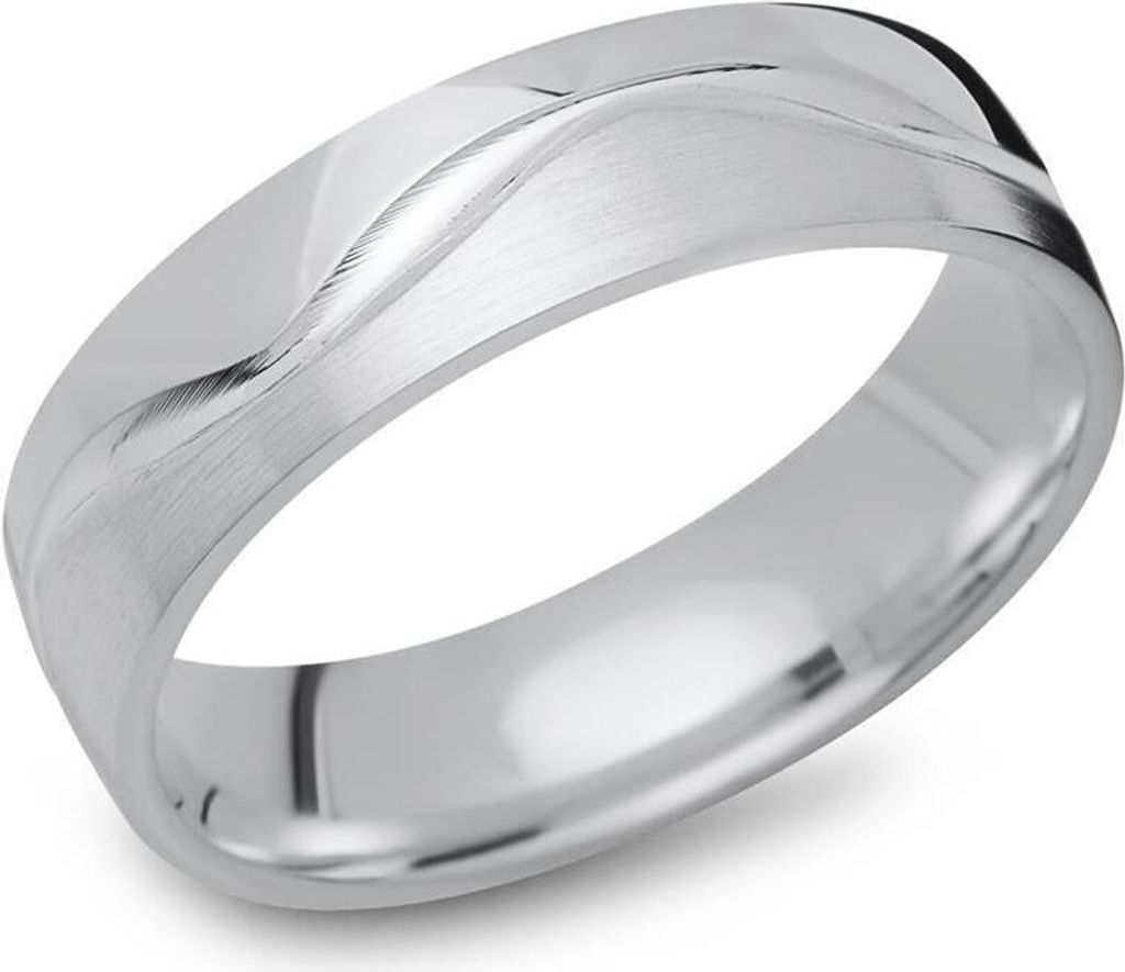 Unique Silberring 925 Sterling Silber teilpoliert 6mm breit R8529