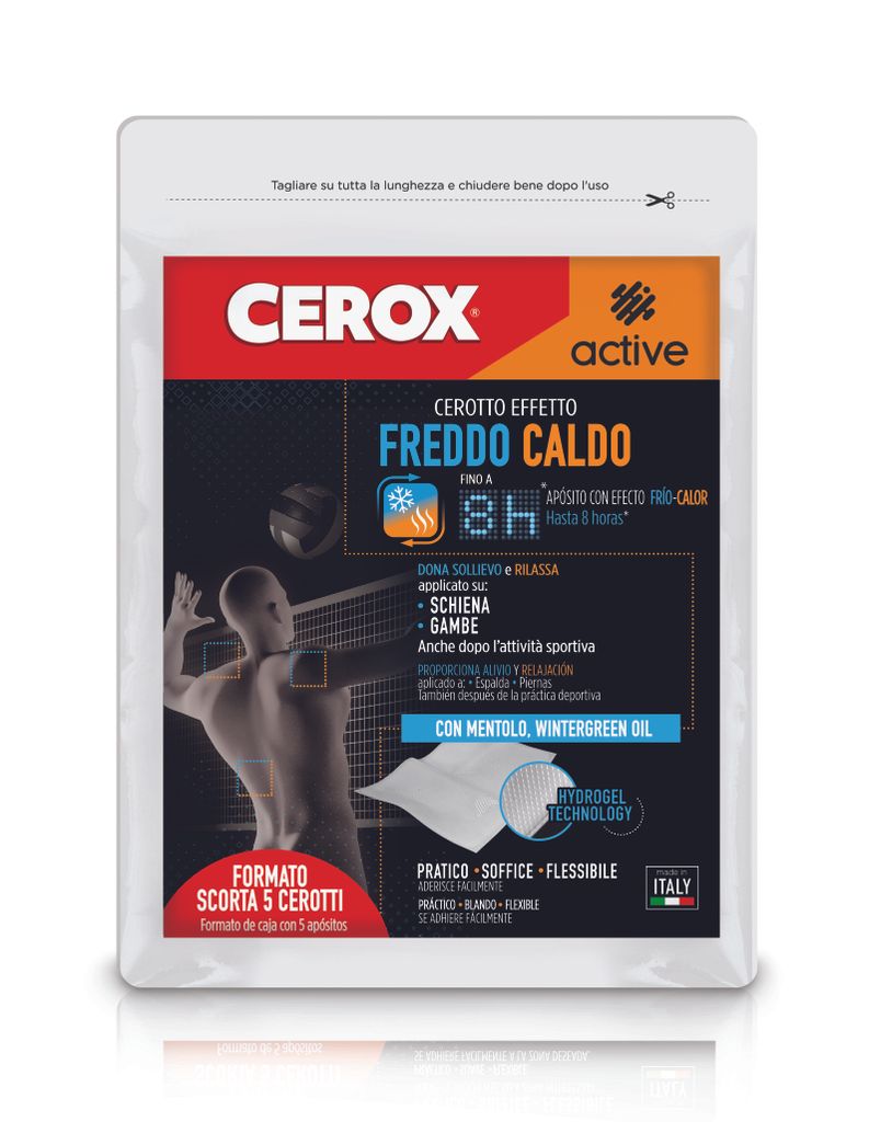 CEROX ACTIVE, Cerotto Effetto Freddo-Caldo, Protegge da Immagine del prodotto 