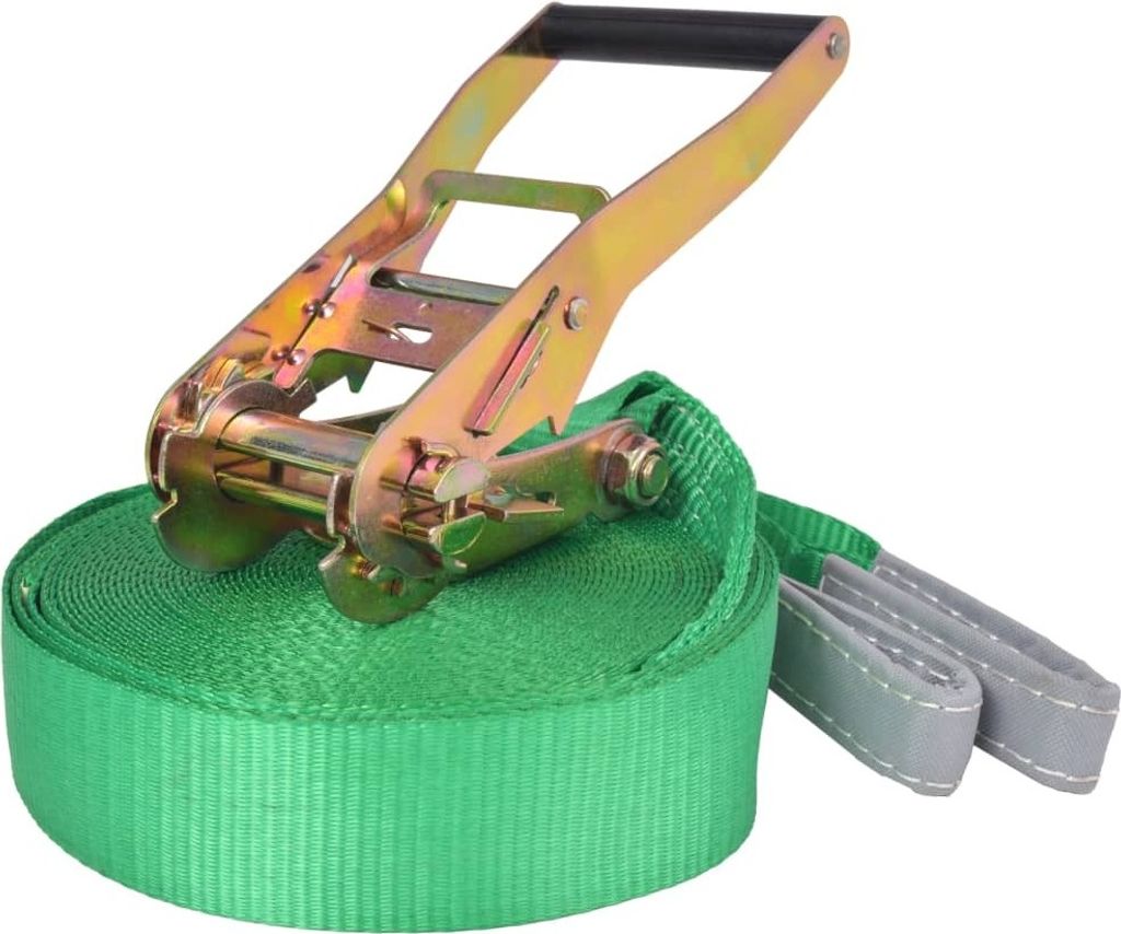 Slackline 15 m x 50 mm 150 kg Grün