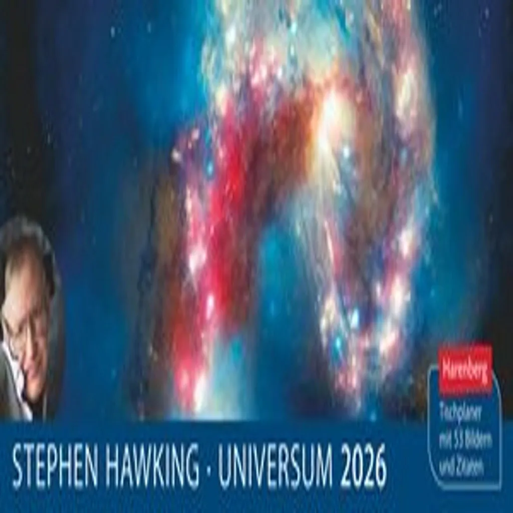 Planning de table Stephen Hawking 2026 : Calendrier avec 53 citations - 2