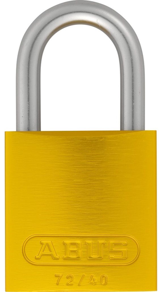 ABUS Vorhangschloss Aluminium 72LL/40 gelb vs. Lock-Tag 1 Schlüssel