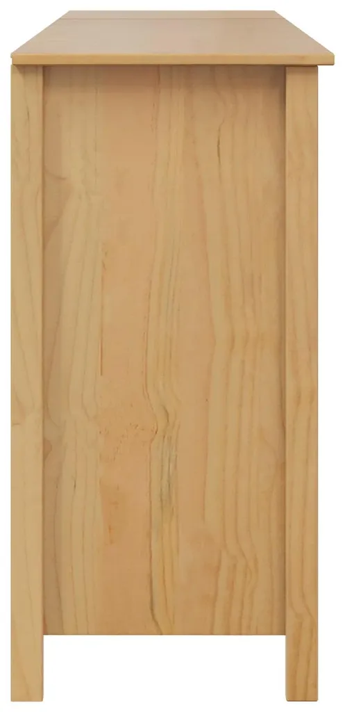 Buffet HILL Pin Massif 154cm : Robustesse et Finition Brun Miel Bio - 6