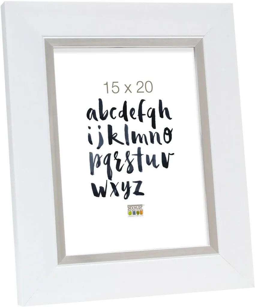 Cornice Bianca 13x18 S41N Vetro Premium - Portafoto Arredo Minimalista