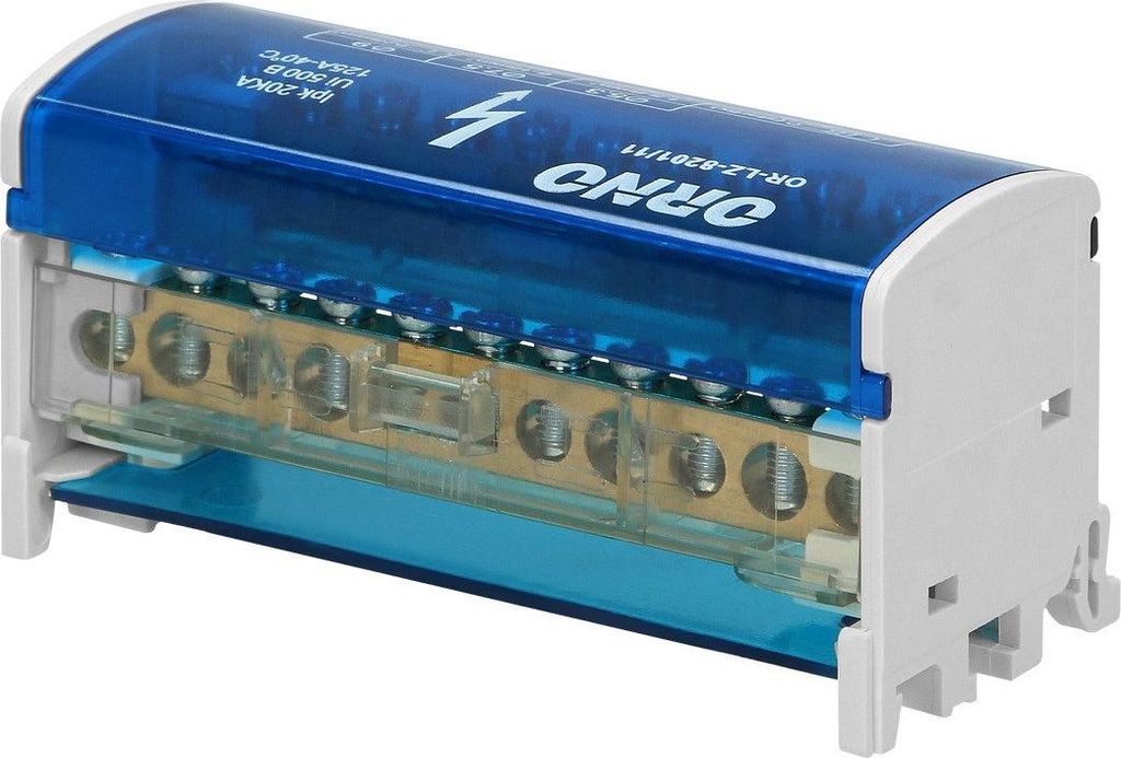 Orno 1 x X, Farbe white LZ-8201/11 Block de Verteilung 2 Reihen 11 Drähte