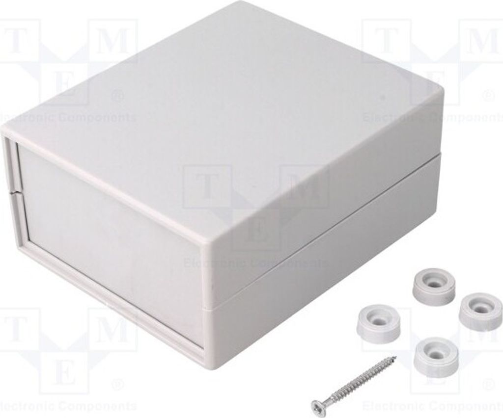 1x Gehäuse: mit Platten Z: 49mm X: 90mm Polystyrol Y: 109mm grau Z5AJ Gehäuse mit
