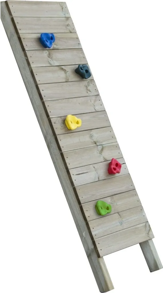 Mur d'escalade pour portique en bois 170x54 cm avec prises de grimpe