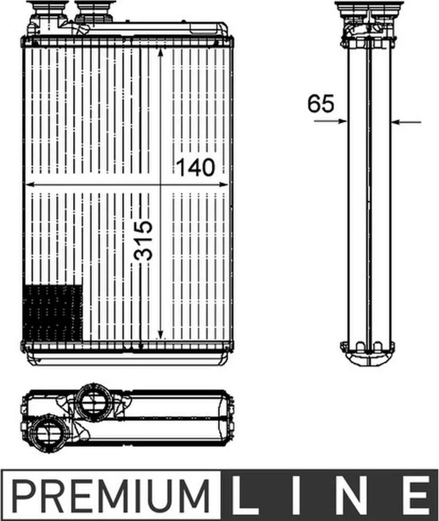 Radiateur de chauffage intérieur MAHLE pour CITROËN C5 série 3 RD