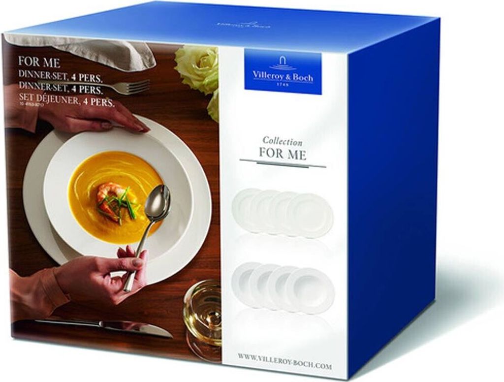 Villeroy&Boch - Zestaw talerzy obiadowych dla 4 osób For Me Zdjęcie produktu 