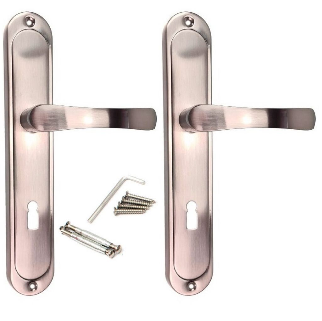 Türgriff Türbeschlag Drückergarnitur Türklinke Türdrücker Satin BB-Buntbart 72mm SYD