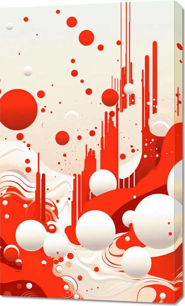 Toile Vibrations rouge sang 60x100 cm finition mate haute qualité