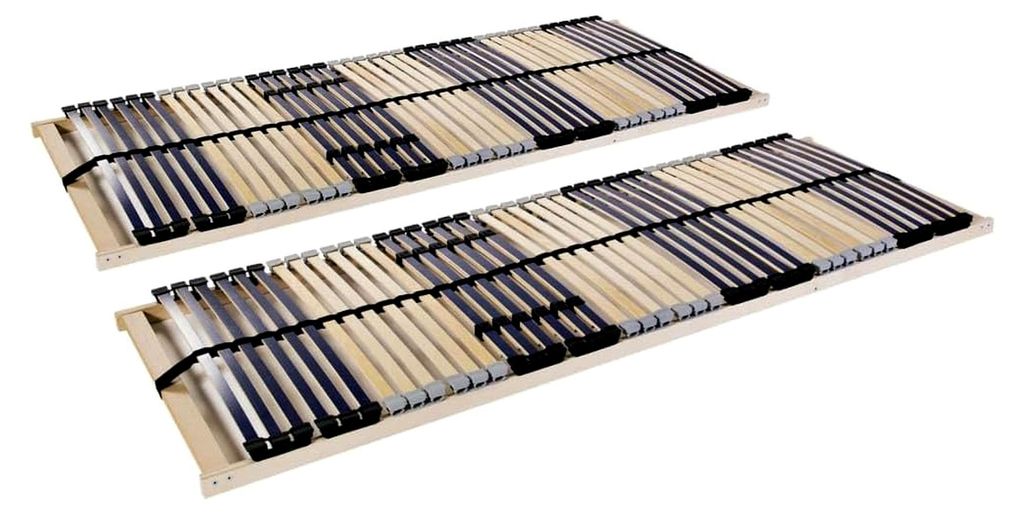Lattenroste ohne Matratze, 2 Stück mit 42 Latten, 70 x 200 cm