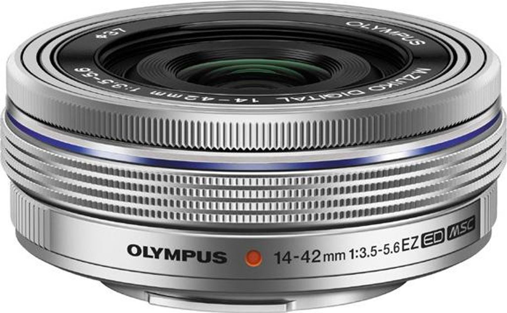 Olympus 14-42 mm / F 3,5-5,6 M.ZUIKO DIGITAL ED EZ Zoomobjektiv f?r Micro Four Thirds Systemkameras, F3,5 (W) - F5,6 (T), Autofokus, 37 mm Filterdu...