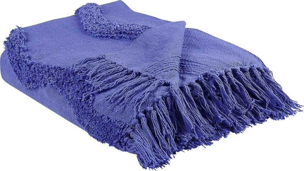 BELIANI Kuscheldecke Violett Baumwolle 125 x 150 cm Produktbild 