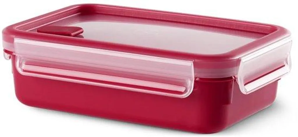 Boîte de conservation micro-ondes 0,55 L rouge avec graduation de mesure