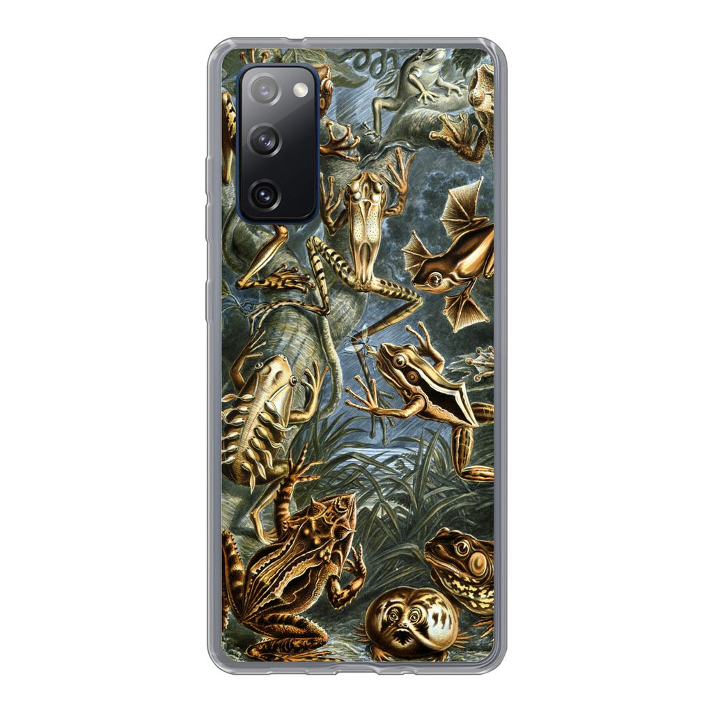 MuchoWow Handyhülle Schutzhülle Hülle für Samsung Galaxy S20 FE Batrachia - Haeckel - Alte Meister Silikon Softcase Handy Hülle - Abdeckung