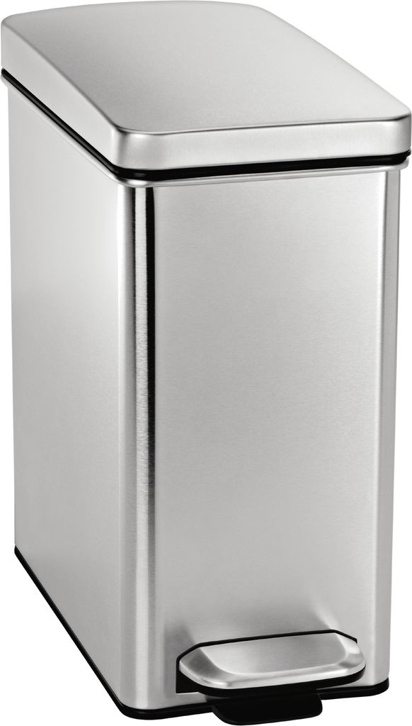 simplehuman 10L profil Treteimer, eckig, gebürsteter Edelstahl, silber; CW1898CB