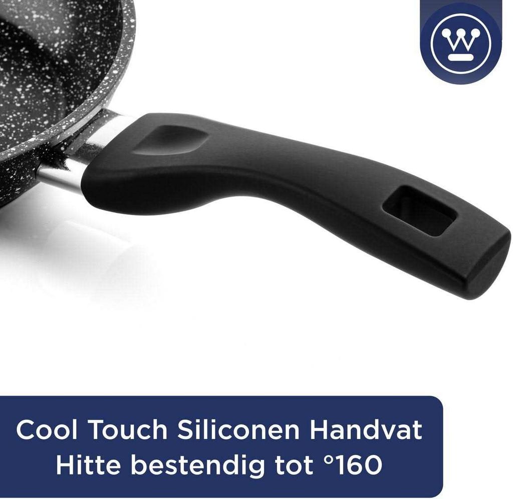 Westinghouse Pfannenset Black Marble (Grillpfanne 28 cm + Wokpfanne ø 30 cm) - Induktion und alle anderen Wärmequellen