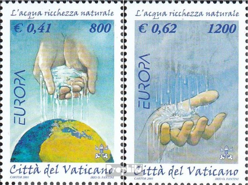 Briefmarken Vatikanstadt 2001 Mi 1372-1373 (kompl.Ausg.) gestempelt Lebensspender Wasser