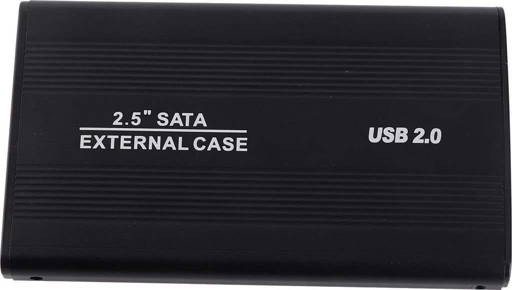 USB2.0 Tragbares Festplattengehäuse 2,5 Zoll Externes HDD-Gehäuse USB2.0 Aluminiumlegierung Gehäuse Schwarz Festplatte nicht inbegriffen