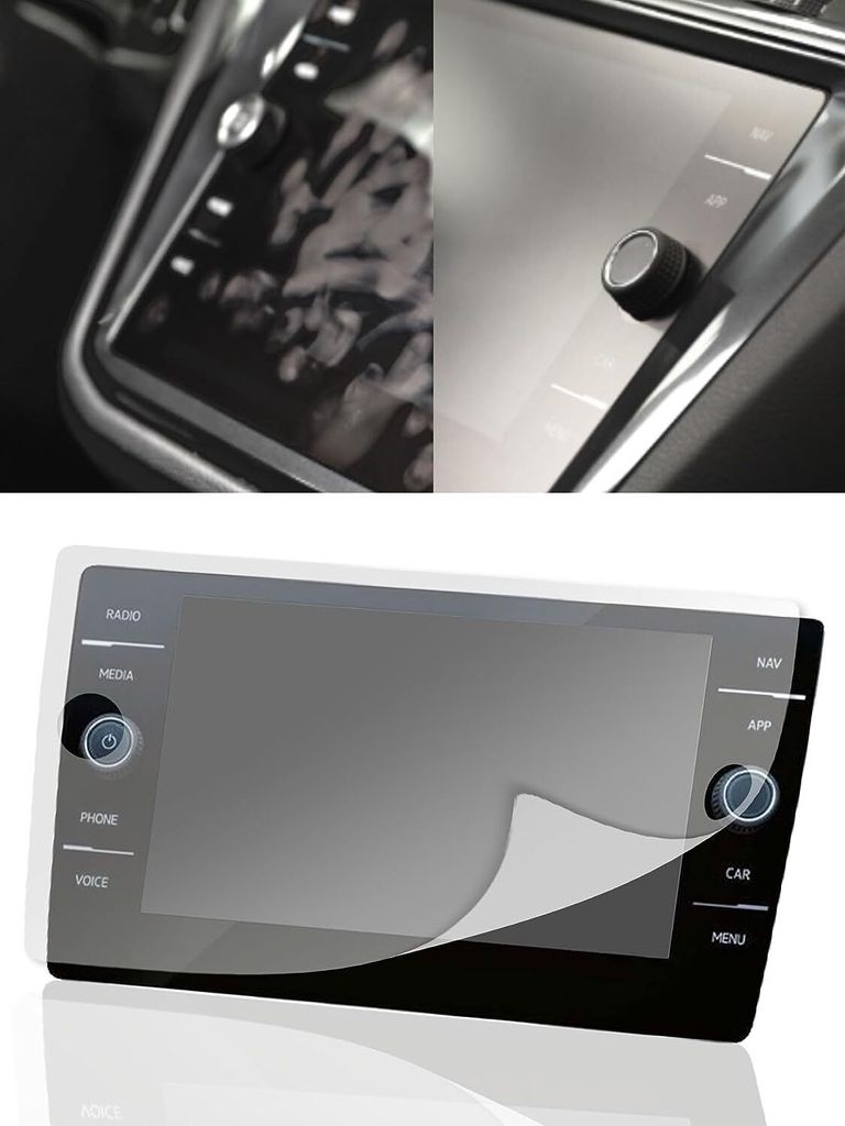 DISSKIN Displayschutzfolie für VW T-Cross Discover Media ab 2024 MATT