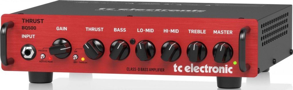 TC Electronic THRUST BQ500 Tragbarer 500-Watt-Basskopf mit Mosfet-Vorverstärker und Schubkompressor