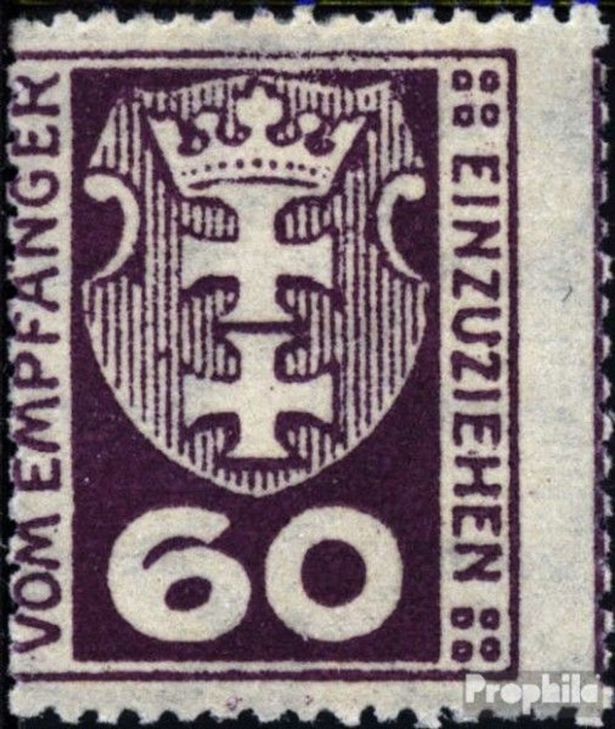 Briefmarken Danzig 1921 Mi P4a postfrisch Portomarke