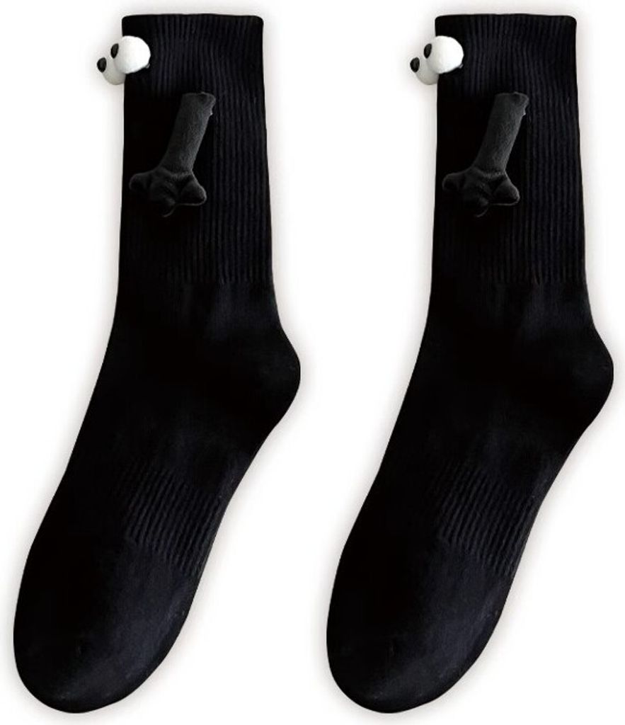 Holding Hands Socken, Novelty Socken mit Händen, Magnetische Saugen 3D Puppe Mid-Tube Socken für Freunde Teenager Mädchen(eisenhaltig)