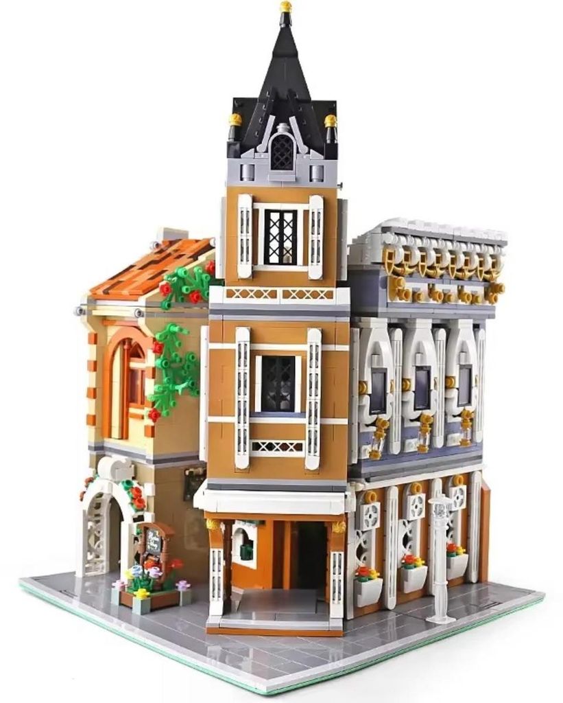 BlockBuddie Nachmittagstee Restaurant Haus Bausteine Set 3039 Teile Stadtansicht Architektur Modulares Baustein Montagemodell Klemmbaustein Bausatz